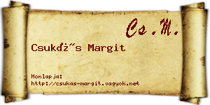 Csukás Margit névjegykártya